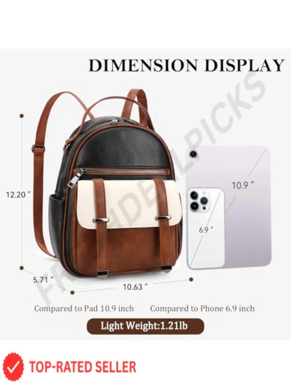 Women's Vegan Leather Mini Backpack Purse, Small Travel Daypack with Anti-Theft